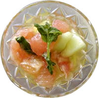 季節のフルーツのデザート