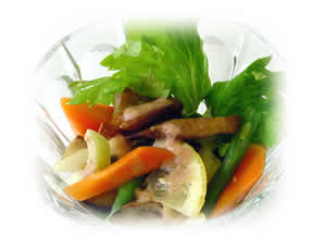 野菜とグルテンのマリネ風