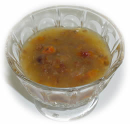 干しぶどうと干し柿のゼリー