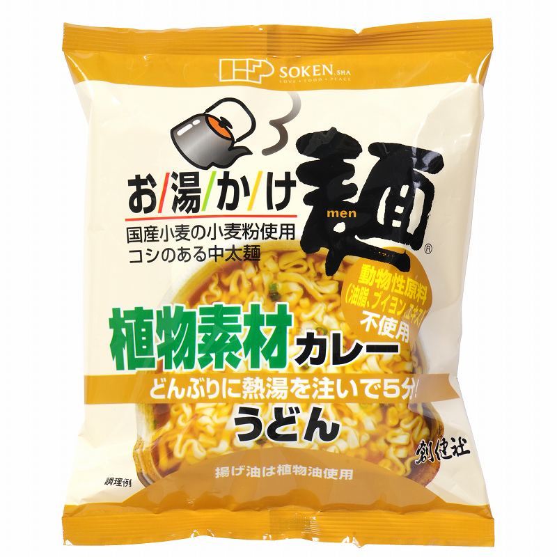 お湯かけ麺 植物素材カレーうどん 81g
