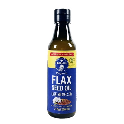 有機亜麻仁油 （有機フラックスシードオイル） 210g｜オメガ（カナダ）