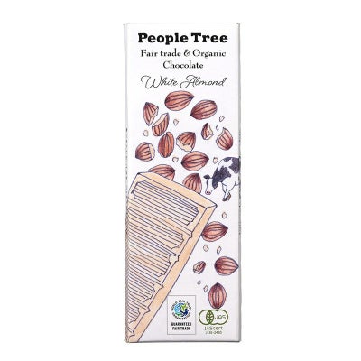 フェアトレード・板チョコ（ホワイト・アーモンド）People Tree 50g