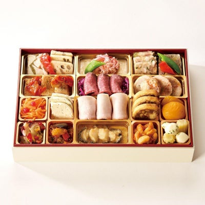 創健社の【5】三代目たいめいけん監修 洋風おせち一段重・25品（重付き・３名様用）｜＜数量限定品・メーカー直送・冷凍・送料込み＞