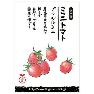 国産・自然農法種子 ブラジルミニトマト 0.1ml・約30粒
