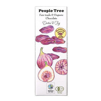 People Tree （有機デーツ＆フィグ） フェアトレード・板チョコ 50g｜フェアトレードカンパニー
