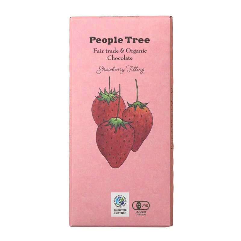 People Treeフェアトレード・チョコレート（有機ストロベリーフィリング） 85g｜フェアトレードカンパニー