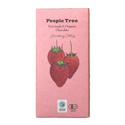 People Treeフェアトレード・チョコレート（有機ストロベリーフィリング） 85g｜フェアトレードカンパニー