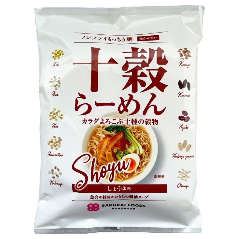 十穀らーめん・しょうゆ味 ＜ノンフライ＞ 89g｜桜井