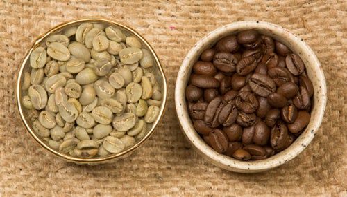 グリーンコーヒー豆と焙煎珈琲豆