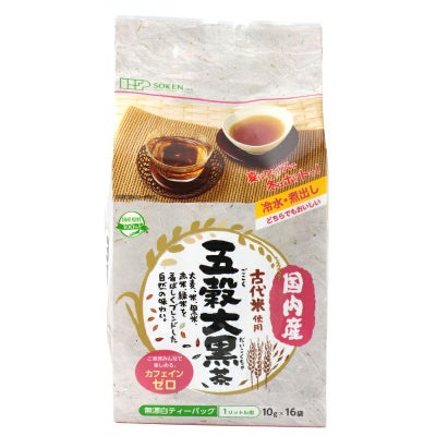国内産古代米使用 五穀大黒茶 160g（10g×16袋）｜創健社