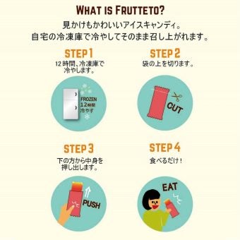 リブインコンフォート　Frutteto（フルッテート） アイスキャンディー グァバ＆ストロベリー 40g×5本
