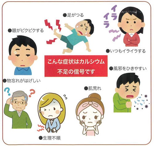 こんな症状はカルシウム不足の新号です