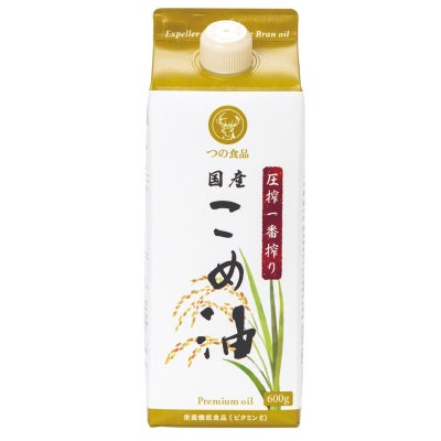 圧搾一番搾り国産こめ油紙パック 600g｜築野 